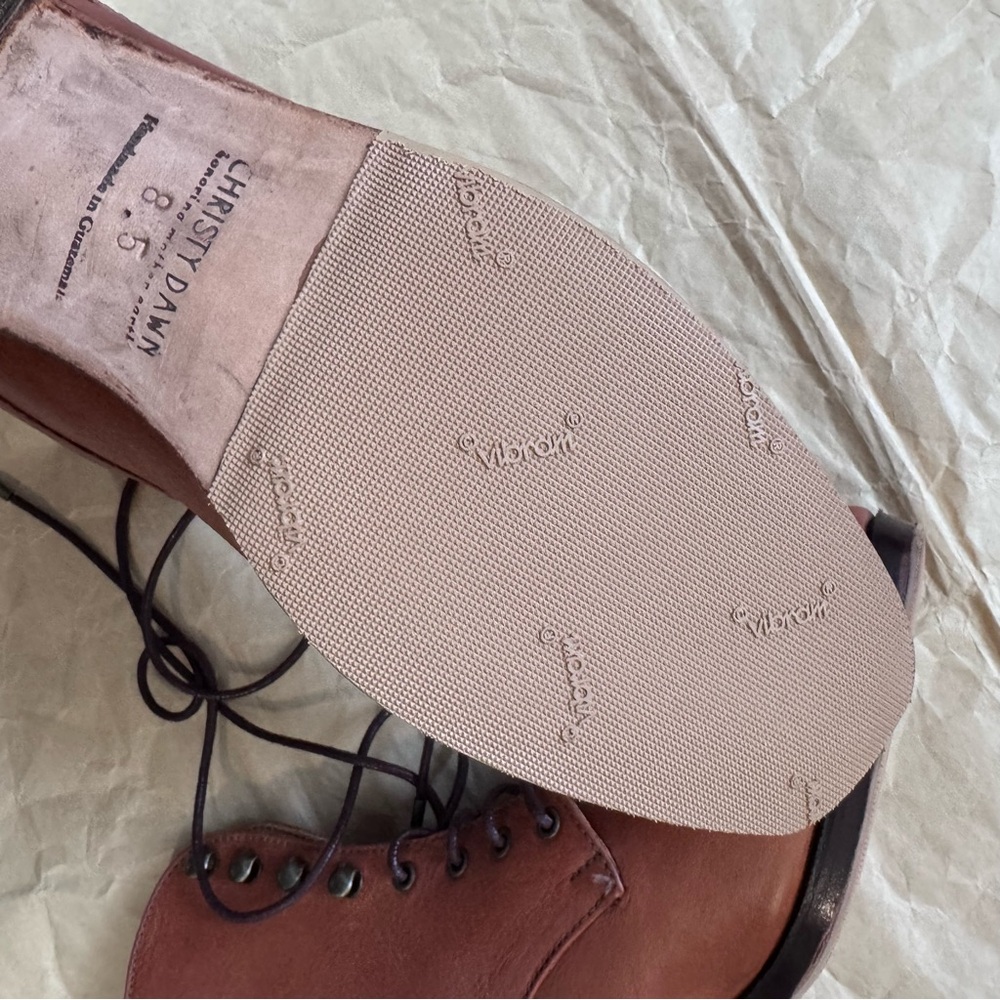 Christy Dawn Leather Dawn Boot, Walnut Color, 8.5, New - Picture 11 of 13